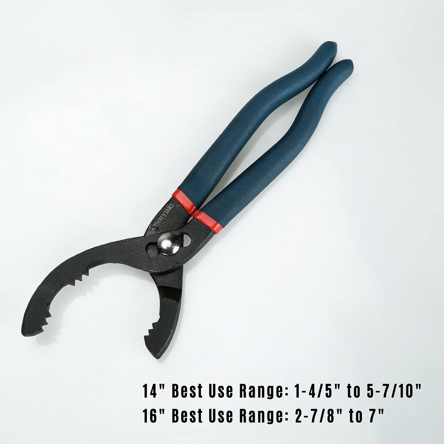 Large Oil Filter Pliers, 14" Adjustable Oil Filter Wrench, Universal Oil Filter Removal Tool No Slipping for Engine Filters, Conduit, Fittings (14 Inch)