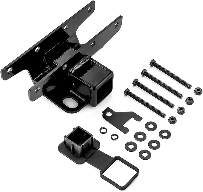 WeiSen 2" Rear Trailer Hitch Receiver Class 3 Towing Hitch & 4-Pin Trailer Wiring Harness Compatible with Jeep Wrangler JL/JLU 2018-2025 (Not Fit JK 2018 Models)