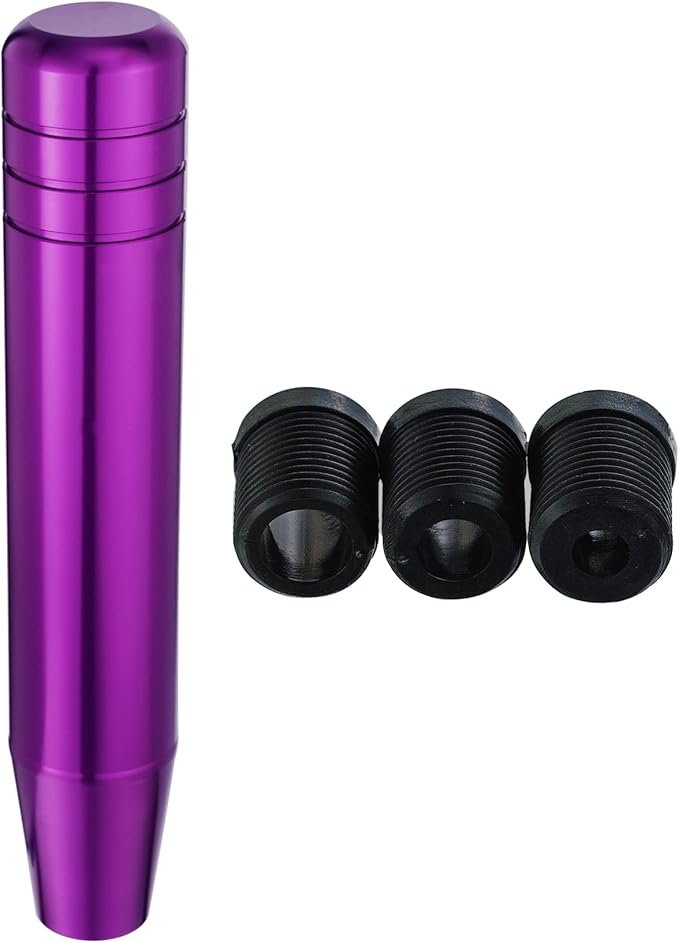 Abfer Tall Shift Knob Car Long Shifting Head Replace Weighted Gear Stick Shifter Knob Extension Fit Most Manual Automatic Transmission Vehicle (Purple-1)