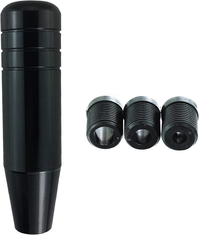 Abfer 5" Heavy Weighted Shift Knob, Aluminum Alloy Car Gear Lever Stick Shifter Handle Fit Most Automatic Manual Vehicle (Black)