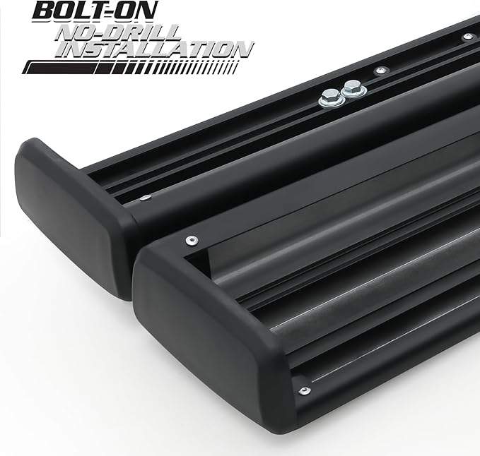 M-Auto 6" Running Boards Side Step Bars Compatible with 2019-2025 Chevy Silverado GMC Sierra 1500 2500HD 3500HD Regular Cab, Aluminum Side Step Nerf Bars, Powdercoated Black