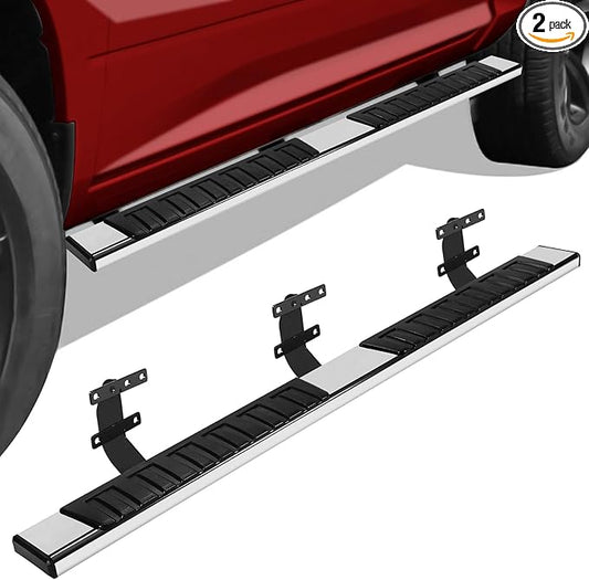 6.5" Running Boards Compatible with Dodge Ram 1500 2019-2025 Crew Cab (Only Fit New Body Style),Side Steps for Truck, Mirror Stainless Steel Nerf Bars
