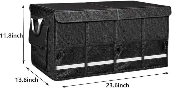 Collapsible Multi Compartment Car Trunk Organizer,SUV Trunk Organizer, suitable for Car Accessories Interior for Women and Men (JB-06)