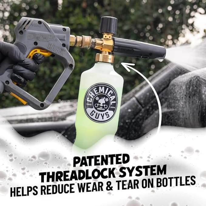 Chemical Guys CWS_402 Mr. Pink Super Suds Shampoo & Superior Surface Cleaning Soap, 128 fl oz (1 Gallon) + HOL144 TORQ Foam Cannon Snow Foamer , Works With Pressure Washer (2 Items)