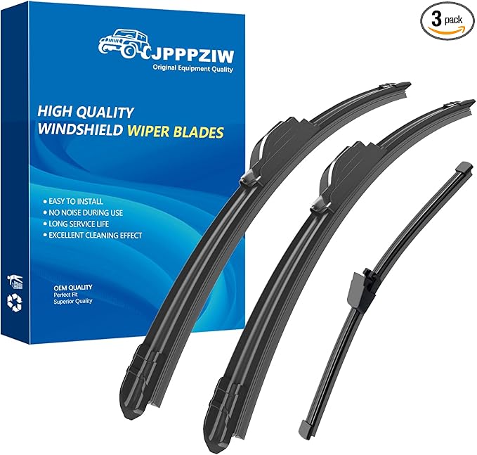 CJPPPZIW® Windshield Wipers-26"+18"+9" Replacement for 2012 2013 2014 2015 2016 2017 Hyundai Veloster Premium All-Season Front and Rear Wiper Blades,Original Factory Quality(Pack of 3)