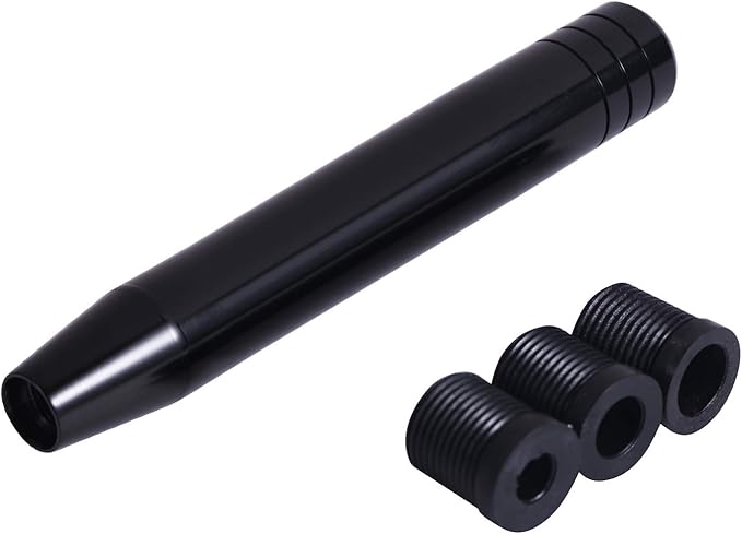 Long Shift Knob Extension Shifter Handle Aluminum Alloy Gear Stick Transmissions Weighted Shifting Lever Universal Fit Most Manual Automatic Cars Truck SUV (Black)