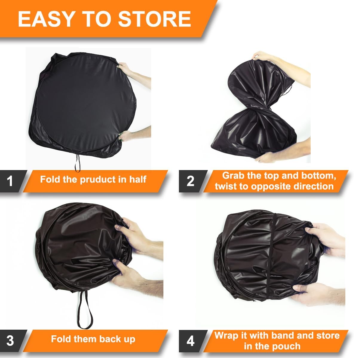 Gven Windshield Shade, Car Sun Shade for Front Windshield Sun Visor Protector Blocks UV Rays Foldable 210T Keep Your Vehicle Cool