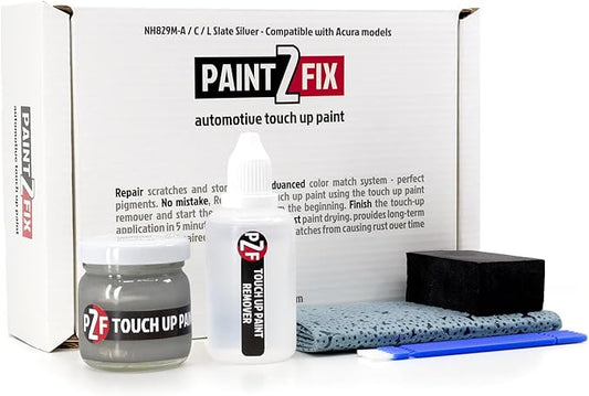 NH829M-A/C/L Slate Silver | Acura Silver Touch-Up Paint Kit for Scratches and Chips - Compatible with Acura Models