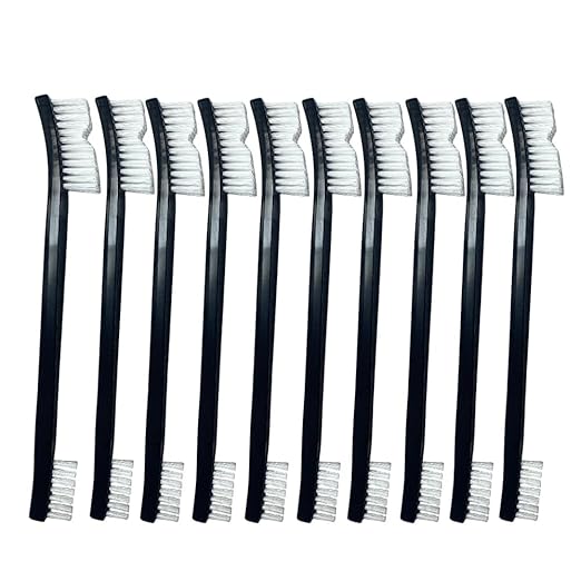 10-Pack Soft Bristle Brushes for Cars, Motorcycles & Households – Clean Engine Parts, Window Tracks & Bicycle Chains - Includes Grill Brush & Heat-Resistant Gun Cleaning Brushes