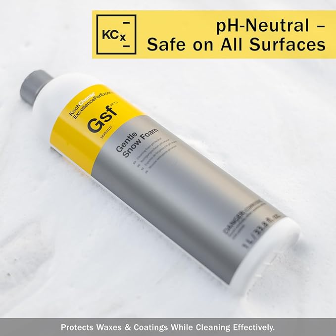 KOCHCHEMIE Gentle Snow Foam - pH Neutral Pre-Cleaning; Works With Foam Cannons & Sprayers; Manual Washing; Safe on Wax & Sealed Surfaces; Cherry Fragrance (5 Liters)