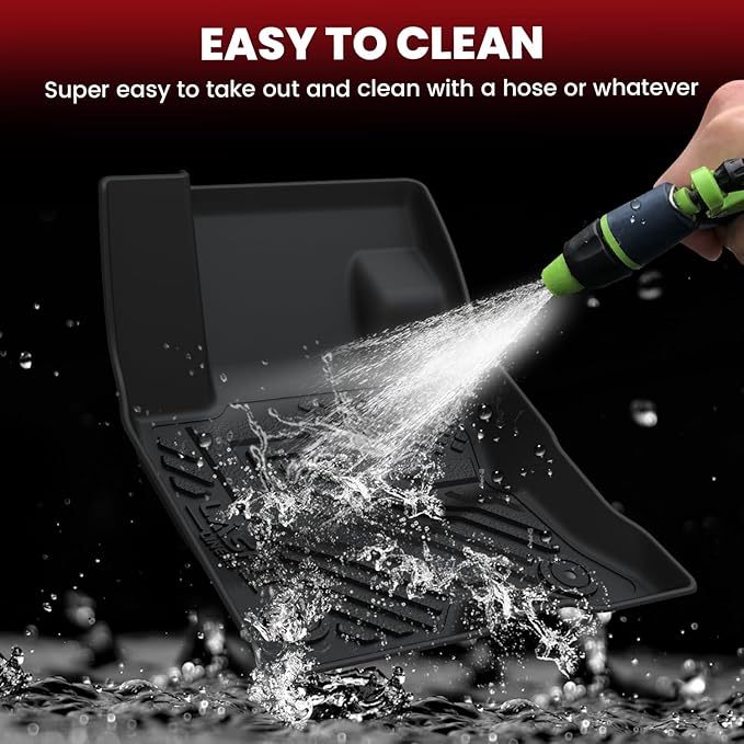 LASFIT Floor Mats and Cargo Liner for Ford Escape Hybrid 2020-2025 2026(NOT for Gasoline Models) All Weather Protector TPE Custom Fit Car Floor Liners, 1st & 2nd Row & Trunk Set, 4PCS Black