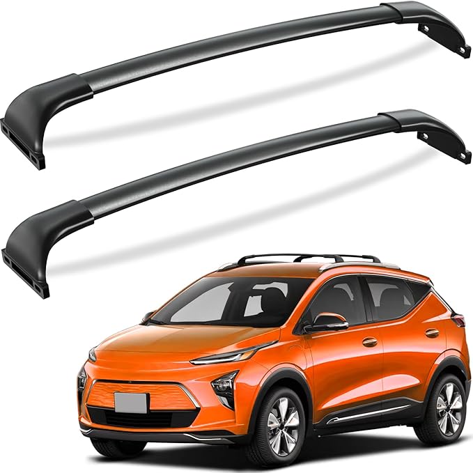Tuyoung 220lbs Roof Racks Cross Bars Compatible with Chevrolet Chevy Bolt EUV 2017-2025 Bolt-EUV, Heavy Duty Aluminum Crossbar Roof Rail Cargo Carrier Rooftop Car Black Accessories