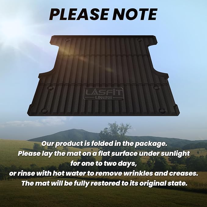 LASFIT Bed Mat for Toyota Tundra 2022-2026 5.5FT/5.5' Truck Bed, All Weather 5.5 FT Bed Liner for Toyota Tundra 2026 2025 2024 2023 2022 Accessories TPE Trunk Mat Cargo Mat (Not Fit Drop-in Liners)