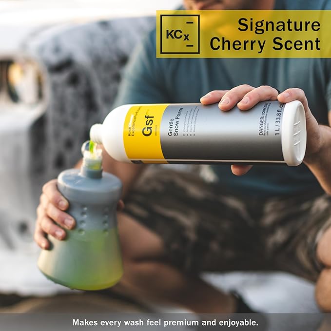 KOCHCHEMIE Gentle Snow Foam - pH Neutral Pre-Cleaning; Works With Foam Cannons & Sprayers; Manual Washing; Safe on Wax & Sealed Surfaces; Cherry Fragrance (5 Liters)