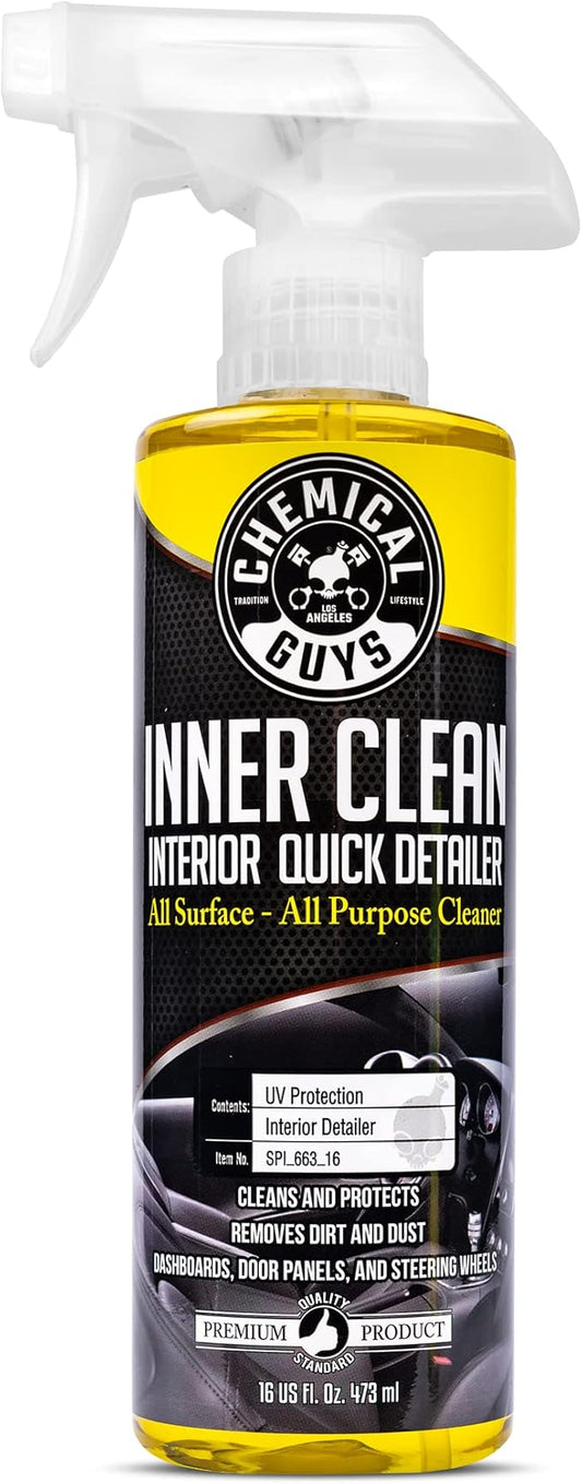 Chemical Guys InnerClean Interior Detailer with Pineapple Scent – Cleaner and Protectant for Dashboards, Doors, Seats and Surfaces – Non Greasy Formula for Cars, Trucks, SUVs, RVs and Home, 16 oz