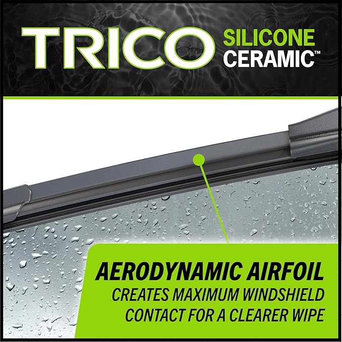 TRICO Silicone Ceramic™ (90-2418) 24 & 18 Inch Pack of 2 Automotive Replacement Windshield Wiper Blades For my Car, Ceramic Coated Silicone Super Premium Beam Blade for Select Vehicle Models