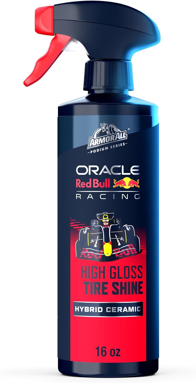 Armor All Podium Series Hybrid Ceramic High Gloss Tire Shine Spray, 16 fl oz, Long-Lasting Car Tire Shine Developed in Collaboration With Oracle Red Bull Racing