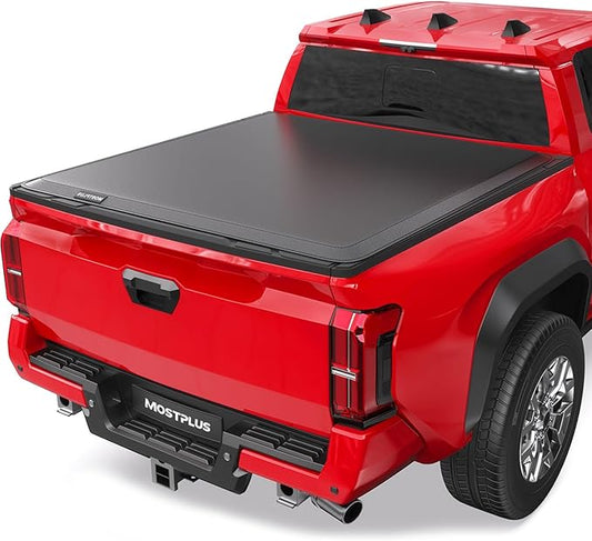 MOSTPLUS Roll-Up Soft Vinyl Truck Bed Tonneau Cover Compatible with 2016-2023 Toyota Tacoma Standard Short Model On Top Fleetside Cargo Bed 6 FT