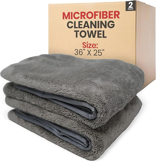 AllGuard Platinum Microfiber Towels for Cars Extra Large Towel Set of 2 Drying Towels with Maximum Absorbency, Scratch Free Wash Towels for Detailing, Microfiber Cleaning Cloth Towel Kit