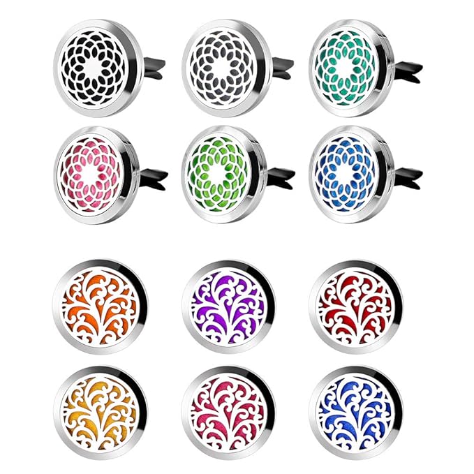 Car Diffuser Vent Clip - 2PCS 30mm Car Essential Oil Diffuser Vent Clips for Home Office Room with 12 Felt Pads Mother's Day, Birthday Gift for Women & Men