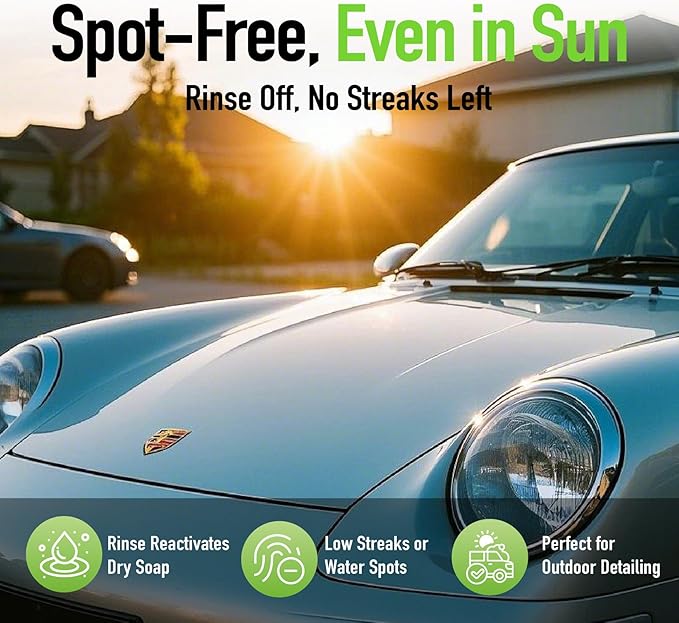 Nanoskin BUBBLE BATH Foaming Car Wash Shampoo 1 Gallon - Works with Foam Cannon, Foam Gun, Bucket Washes, Car Soap for Pressure Washer | For Car, Truck, Motorcycle, RV & More | Green Apple Scented