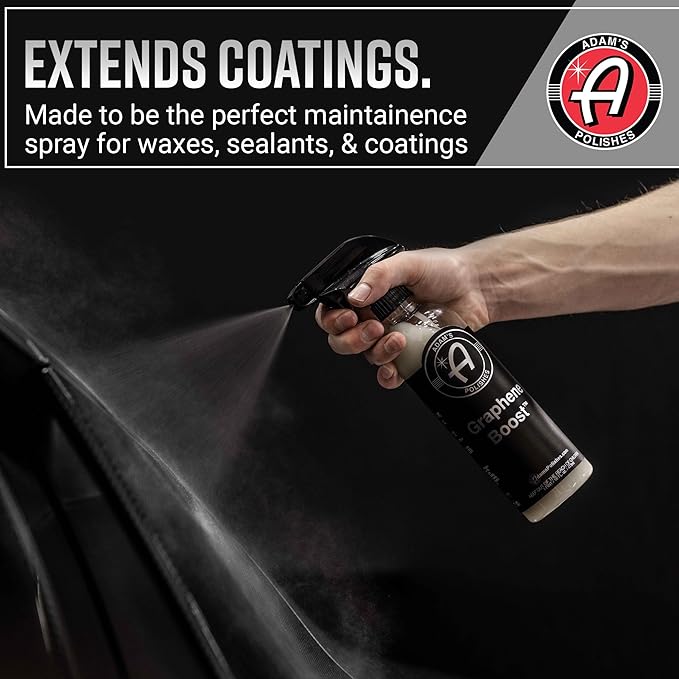 Adam's Graphene Boost - Graphene Ceramic Coating Spray For Car Detailing | Adds Protection & Extends The Life Of Top Coat Ceramics | Maintenance Spray On Wipe Off | Car Boat RV Motorcycle