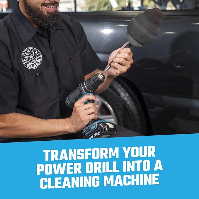 Chemical Guys Ball Buster Wheel and Rim Polisher System - Drill Attachment for Safe and Easy Cleaning of Wheels, Rims, and Hard-to-Reach Areas on Cars, Trucks, SUVs, RVs, and Motorcycles