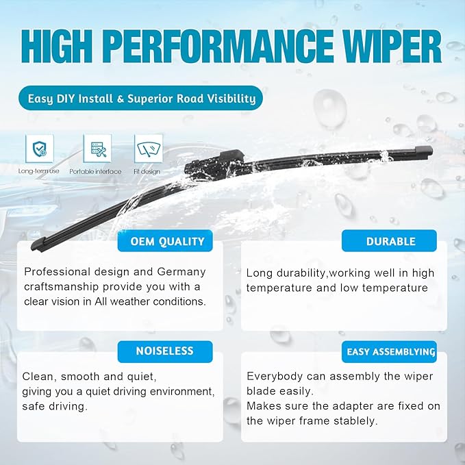 VTOGOI Original Factory Quality Rear Windshield Wiper Blades Replacement For Volkswagen Atlas 2018-2022,Easy To Install 12"(Pack of 1)