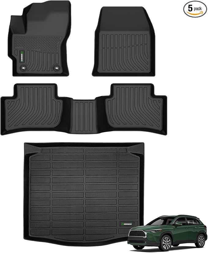 ANBINGO®-Floor Mats & Cargo Liner for Toyota Corolla Cross AWD 2022-2026 (Not for Hybrid) All Weather Waterproof for 2026 Corolla Cross Car Mats Accessories