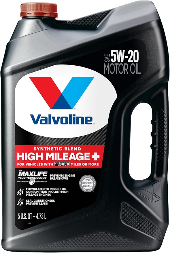 Valvoline High Mileage 150K with Maxlife Plus Technology 5W-20 Motor Oil 5 Quart