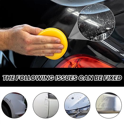 Car Scratch Remover for Vehicles, Deep Scratch Repair Paste with Polishing Wax, Paint Scratch Repair Kit with Wipe & Sponge for Car Paint Restoration