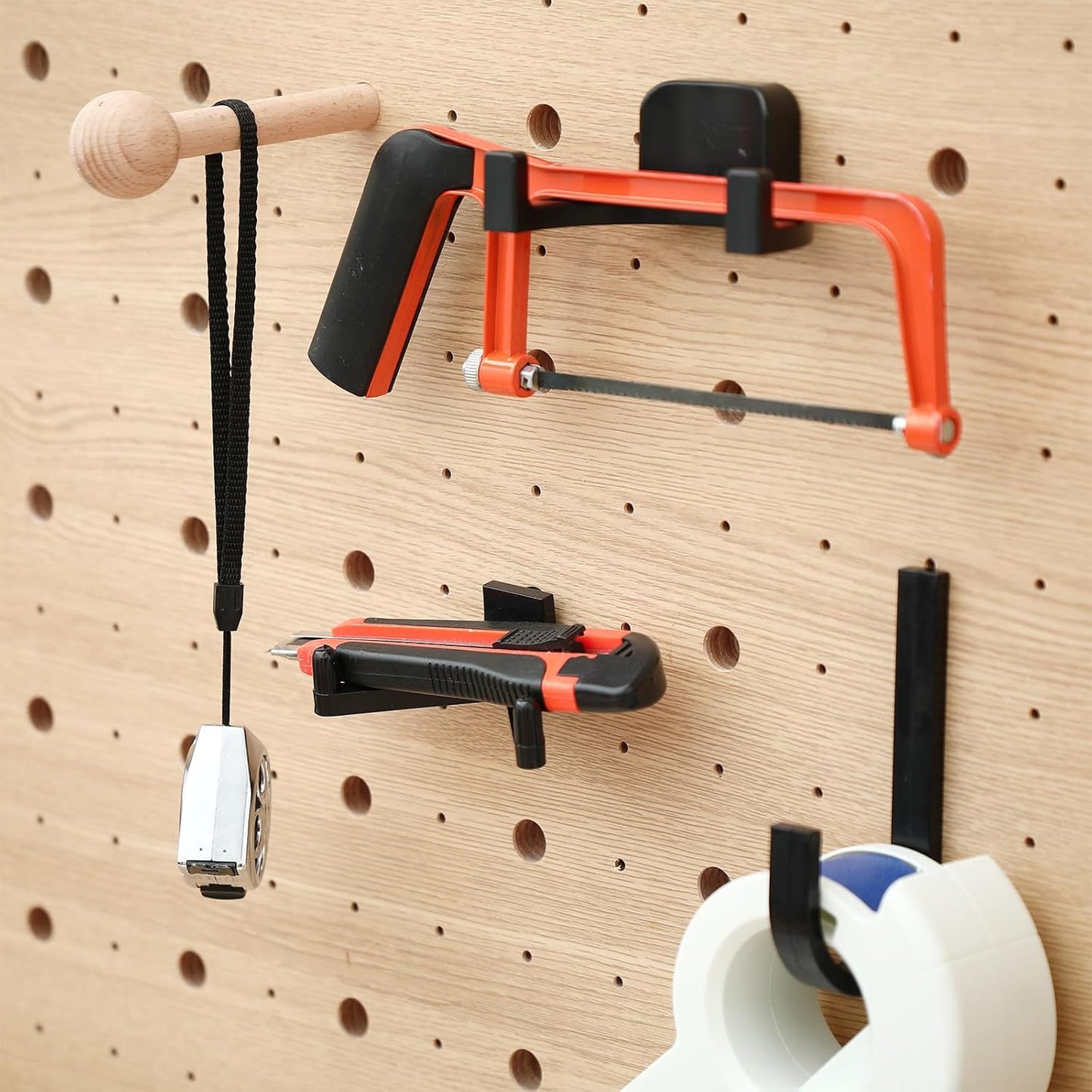 9 Pcs Storage Shed Tool Hooks Heavy Duty ABS Wall Mount Garage Hooks Set with Black J U V Shapes Tool Hangers Accessories for Shed Shelves Racks Ladders Garden Equipment Storage Organizer