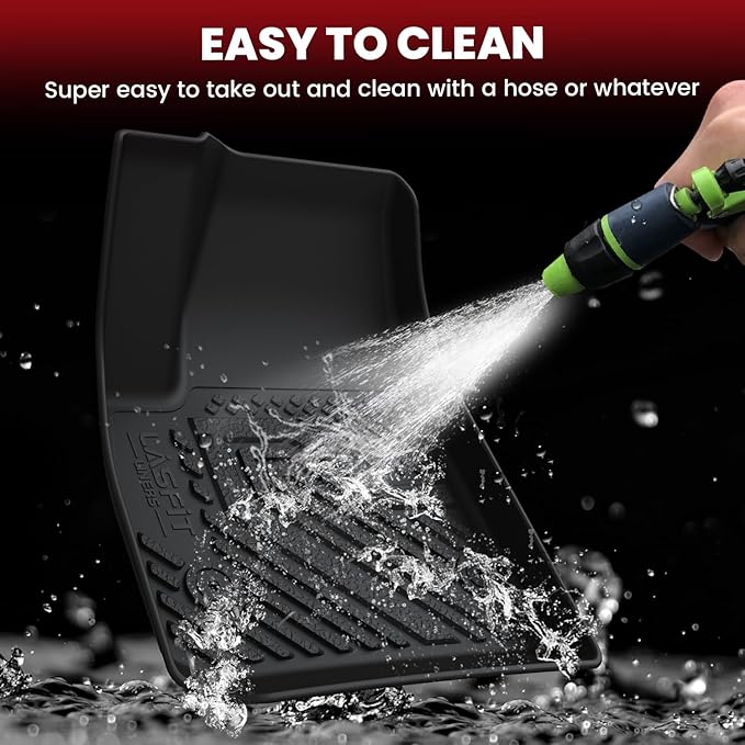 LASFIT Floor Mats & Cargo Liner for Chevrolet Chevy Blazer 2019-2021 (Gas Only), All Weather TPE Custom Fit Floor Mats for Cars (Only Fit Optional Cargo Management System), Car Mats Full Set, Black