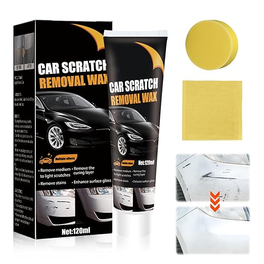 Scratch Remover for Vehicles, Car Scratch Remover for Deep Scratche,Car Scratch Repair Paste,C-ar Polishing Wax Scratch Remover for Vehicles, Cars Paint Scratchs Repair Kit with Wipe & Sponge (1 PCS)