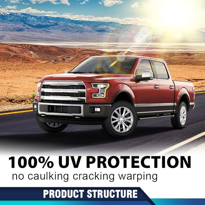 PIT66 Fender Flares Black Factory Style Compatible with Ford F150 2015-2017 Styleside