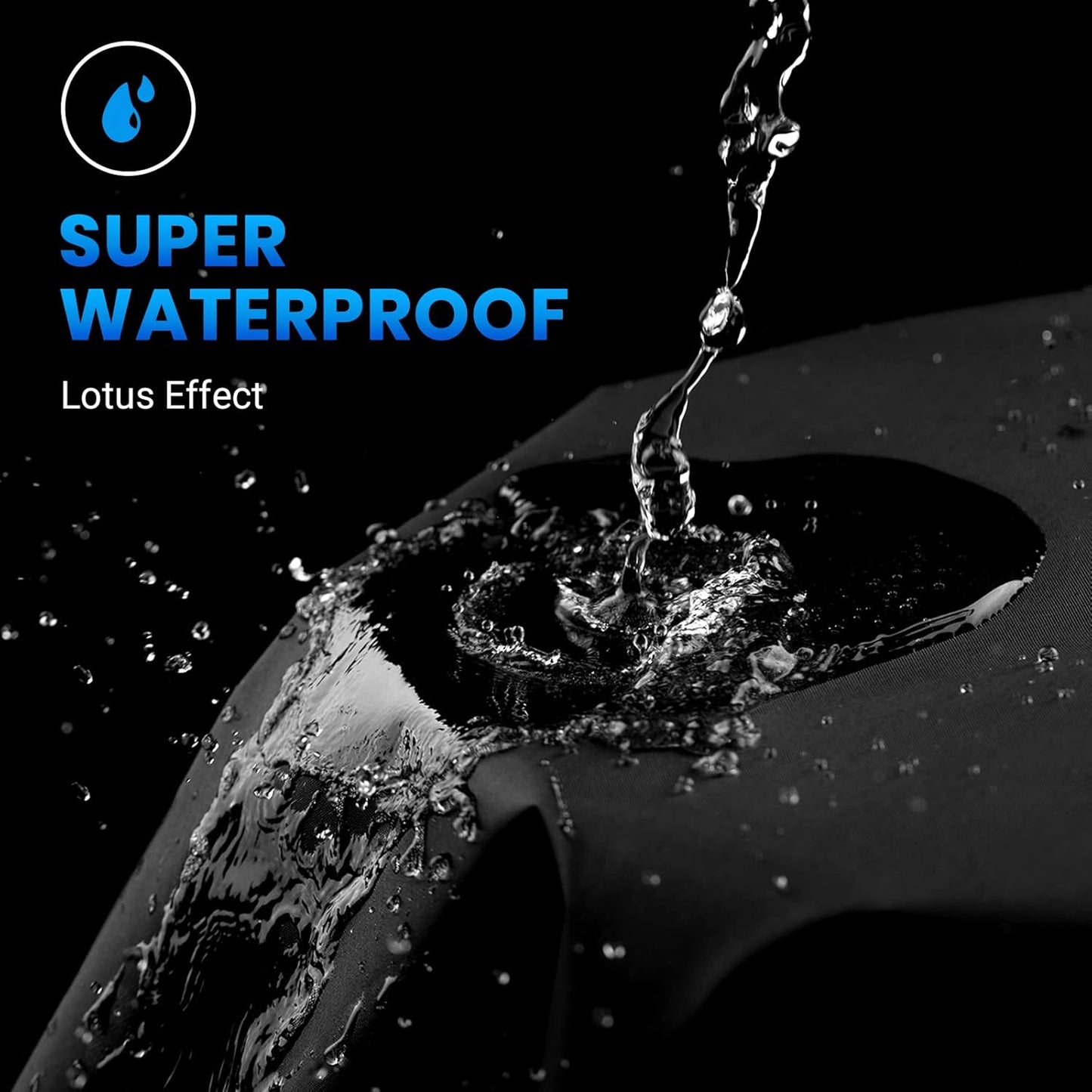 Favoto Motorcycle Cover Waterproof Outdoor - 116 inches Length All Season Universal Weather Sun Protection Night Reflector with Lock-Holes & Storage Bag Motorbike Vehicle Cover