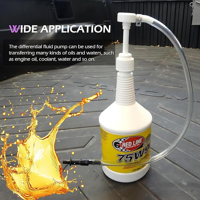 Transmission Fluid Pump Kit, Fluid Transfer Pumps, Auto Brake Fluids Change Oil Push-Pump Kits, Car Lower Unit Gear Oil Pumps, with 3/8 inch Swivel, 8mm 10mm Adapters, 8cc Per Pumps Stroke