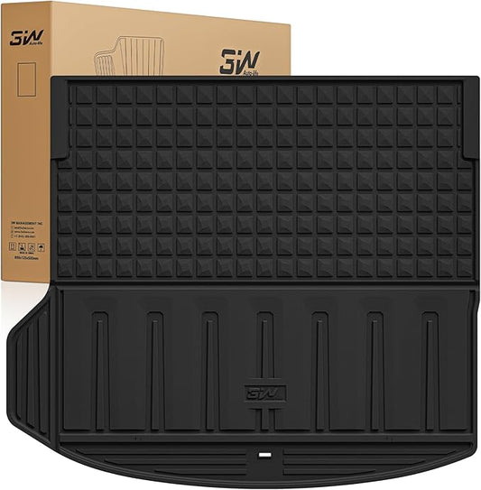 3W Cargo Liner Fit for 2024 2025 Chevrolet Chevy Equinox EV (Non Fuel), TPE All Weather Custom Fit for Chevrolet Equinox EV (Non Fuel) Accessories Cargo mat,Black