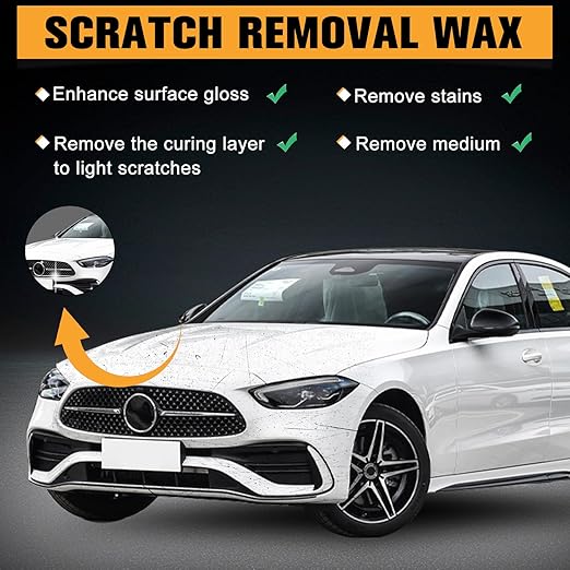 2PCS Upgraded Car Scratch Repair Kit Including Wiping Sponge, Scratch Repair Wax, Suitable for Car Paint Polishing and Repair