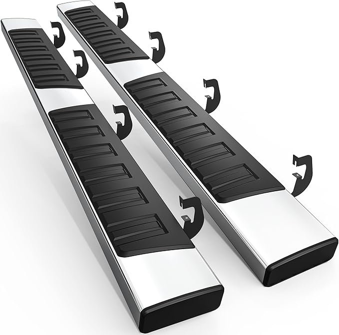 AUTOSAVER88 Running Boards Compatible with 2007-2018 Silverado/GMC Sierra 1500 & 2500HD 3500HD Crew Cab, 2019 Silverado/Sierra 2500HD 3500HD, 6.5 inches Side Step Nerf Bar