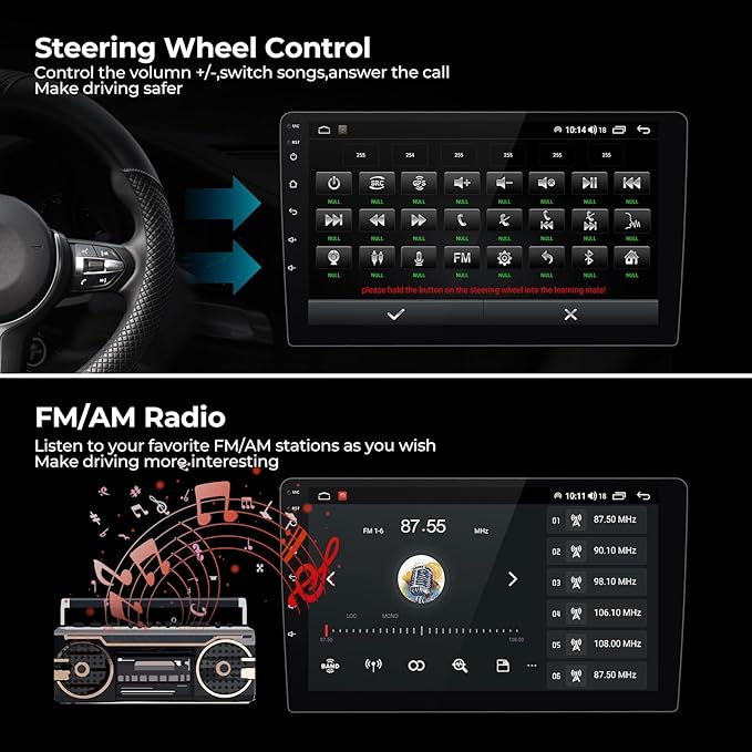 FELLOSTAR Car Stereo for 1999-2005 BMW 3 Series E46 323ci 325ci 330ci 318i 328i 330xi M3 Radio Update Android Carplay & Android Auto with Touch Screen Super HD QLED Screen 8-Core 2GB RAM+32GB ROM