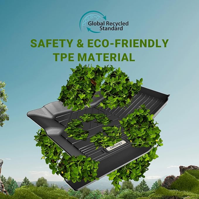 OEDRO Upgraded Floor Mats & Truck Bed Liner Fit for 2022-2025 Ford Maverick Hybrid, All Weather Fit Maverick Car Rubber Mats Includes 1st & 2nd Row and Bed Mat, Black