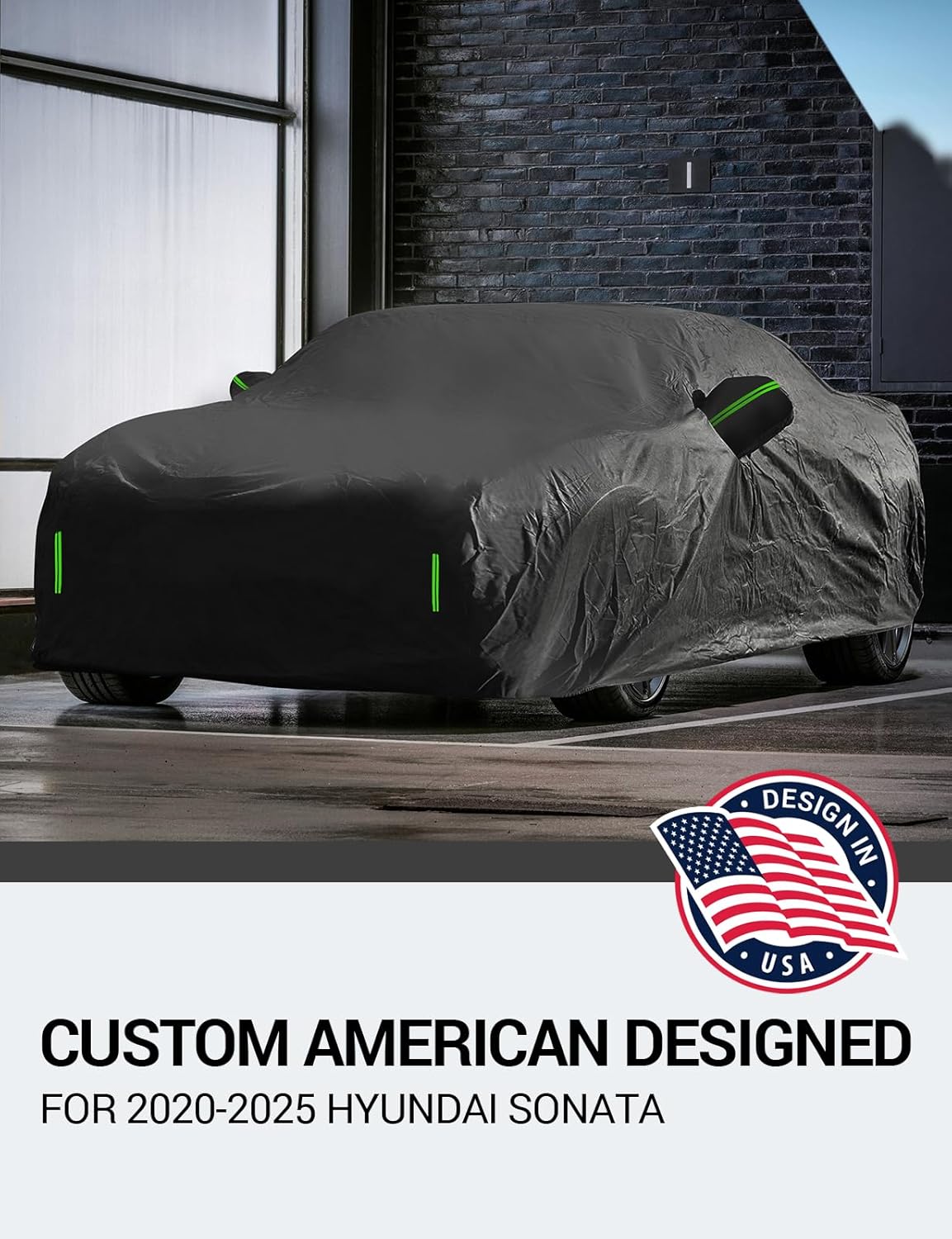 Proadsy 2025 Upgrade Car Cover Custom Fit for 2020-2025 Hyundai Sonata, Waterproof All Weather for Automobiles, Full Exterior Cover Rain Snow Sun Protector Indoor Outdoor Car Cover