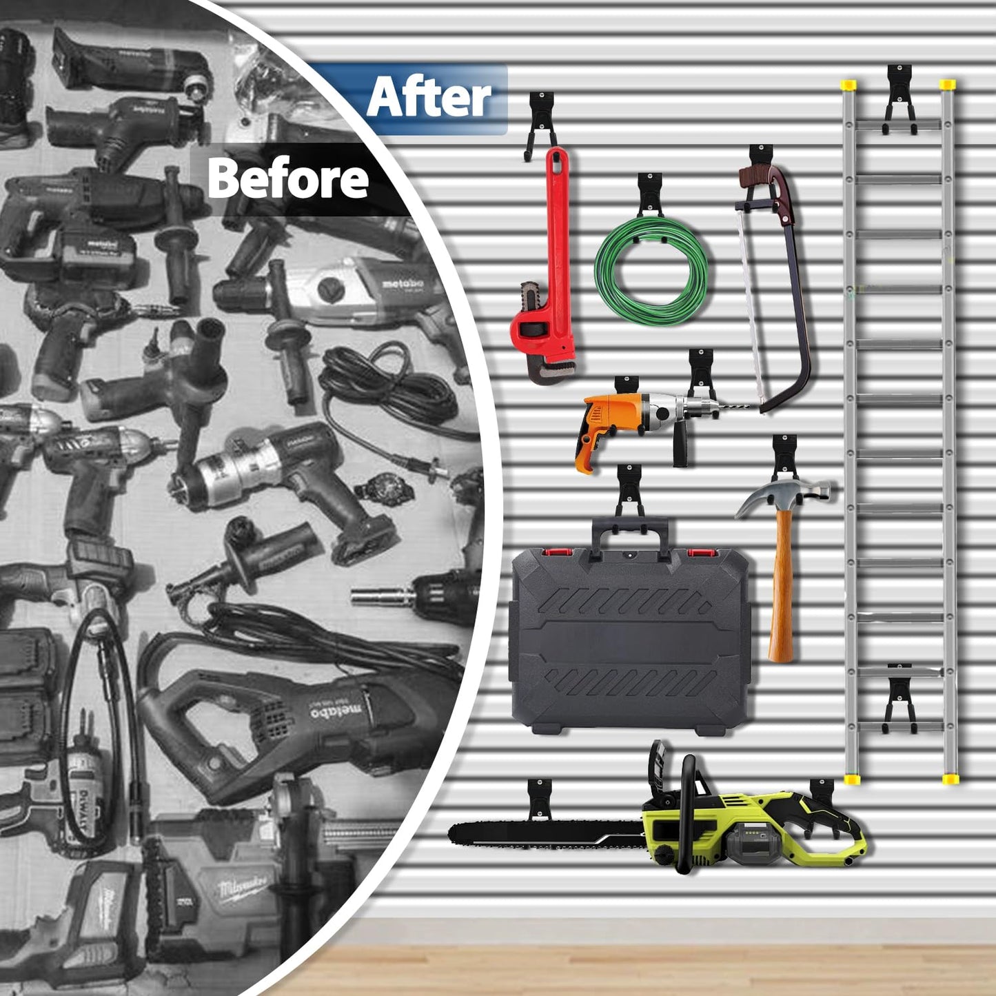 3-H Slatwall Accessories 18 Pack,Slatwall Hooks & Hangers Multi Sizes,Slat Wall Heavy Duty for Space Saving Used as Proslat Accessories with Slatwall Panel(Black)