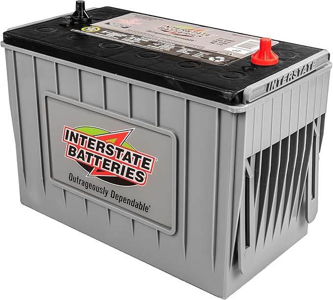 Interstate Batteries Heavy Duty Marine Deep Cycle Battery 12V 100Ah 925CCA (31-AGM7) Pure Matrix Power Commercial AGM Cranking Replacement (Group Size 31) GEM Cars, Yachts, Extra Fuel Tank Trucks