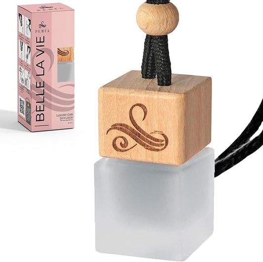 Car Air Freshener for Women - Belle La Vie | Irresistible Scent | Odour Eliminator with Essential Oils | Car Air Fresheners Vent Clip | Long Lasting Automotive Diffuser by Perfa