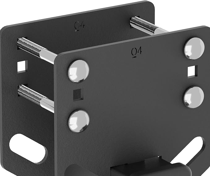 RV Bumper 2" Trailer Hitch Receiver Fits 2 inch to 4 inch Rear Bumper Beams, 3500 LBS Capacity Upgrade Tow Towing Hitch Adapter Openning for Cargo Carrier Bike Racks Ball Mounts RV Tire Carrier