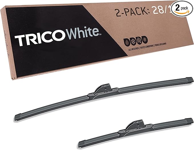 TRICO White 28" + 15" Extreme Weather Premium Winter Automotive Replacement Windshield Wiper Blades (Set of 2), Passenger and Driver Side All-Weather Beam Wiper Blades for Select Vehicle Models