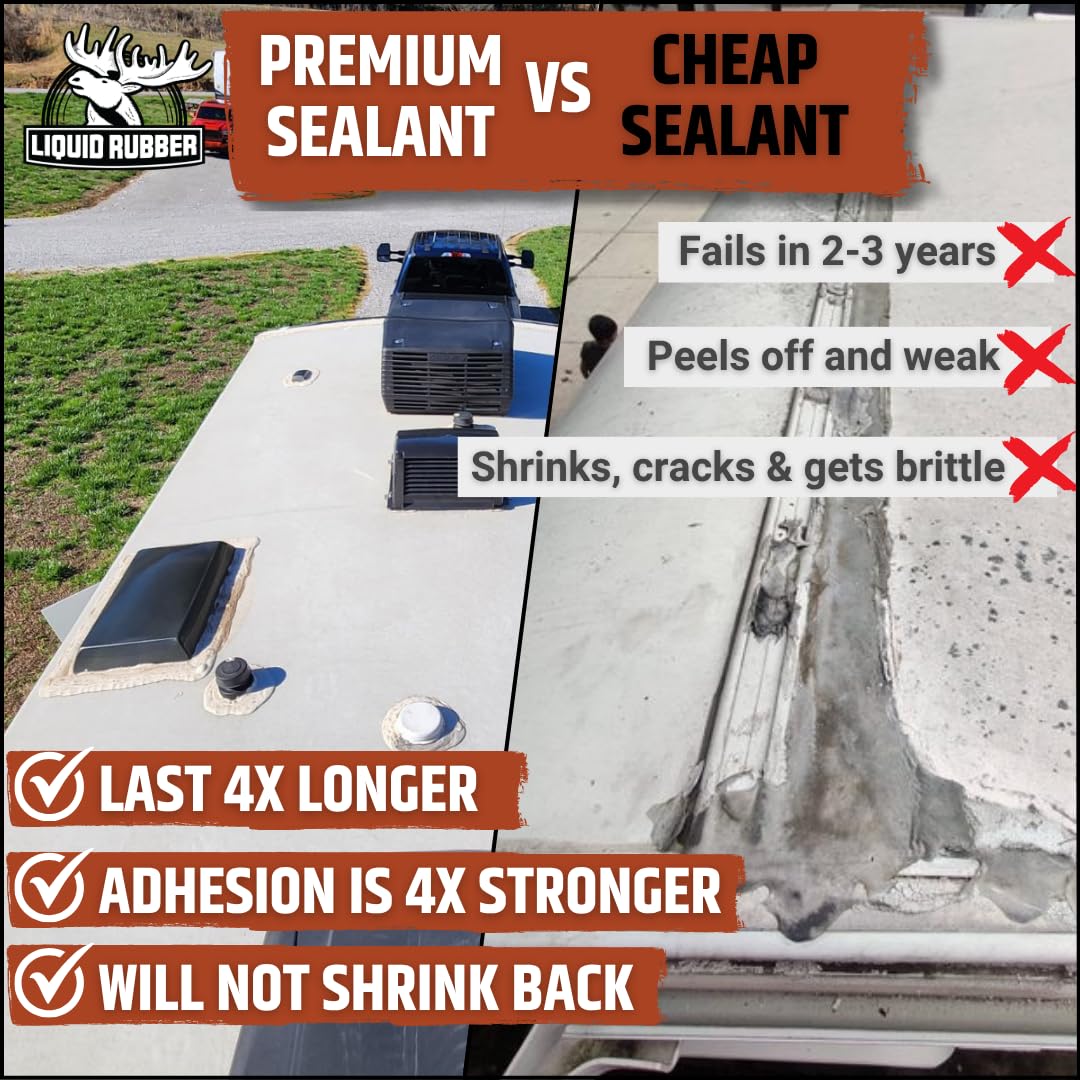 Liquid Rubber RV Lap Sealant, White, 2 Pack