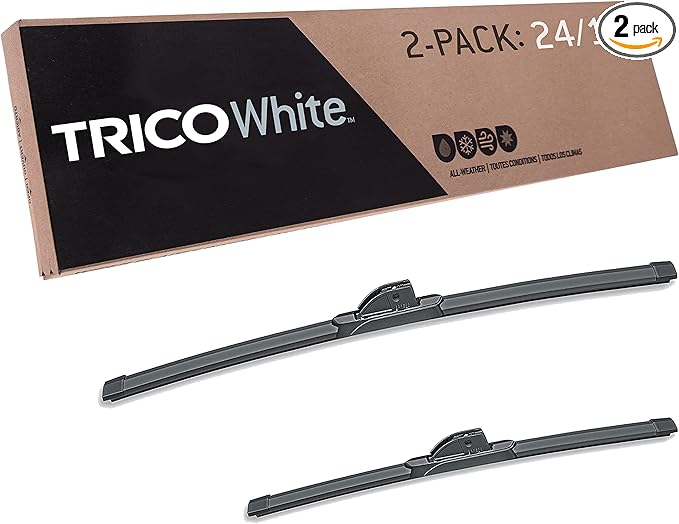 TRICO White 24 Inch & 18 Inch Pack of 2 Extreme Weather Winter Automotive Replacement Windshield Wiper Blades for My Car (35-2418)